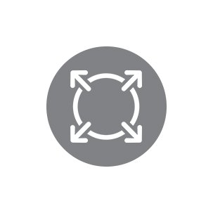 A circle with arrows