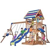 Beach Front All Cedar Wooden Swing Set