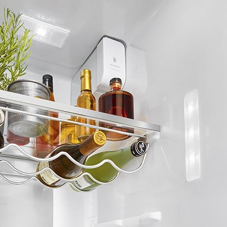 LED lighting in refrigerator and freezer. LED lighting in refrigerator and freezer.